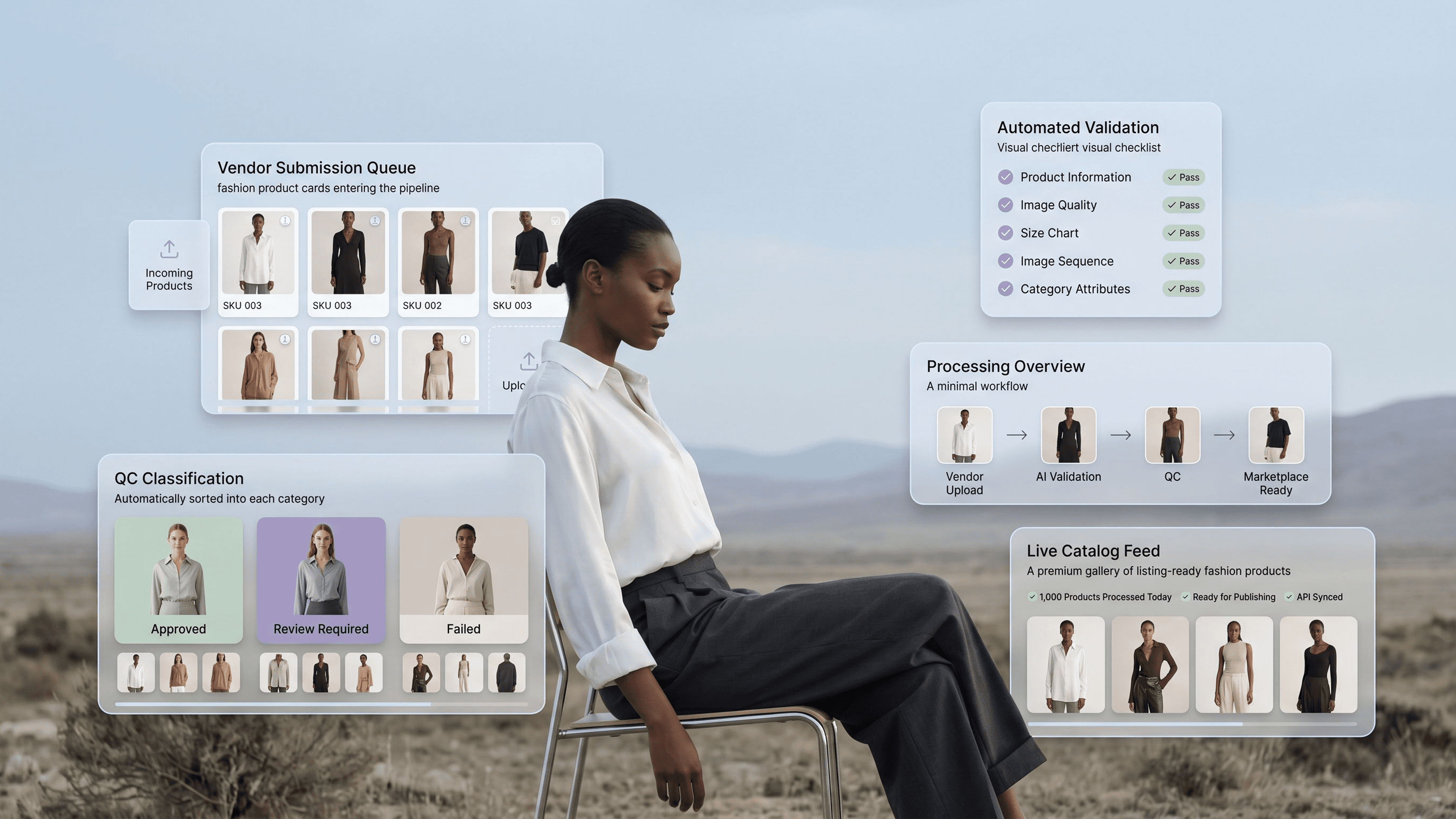 Fashion marketplace product catalog listings